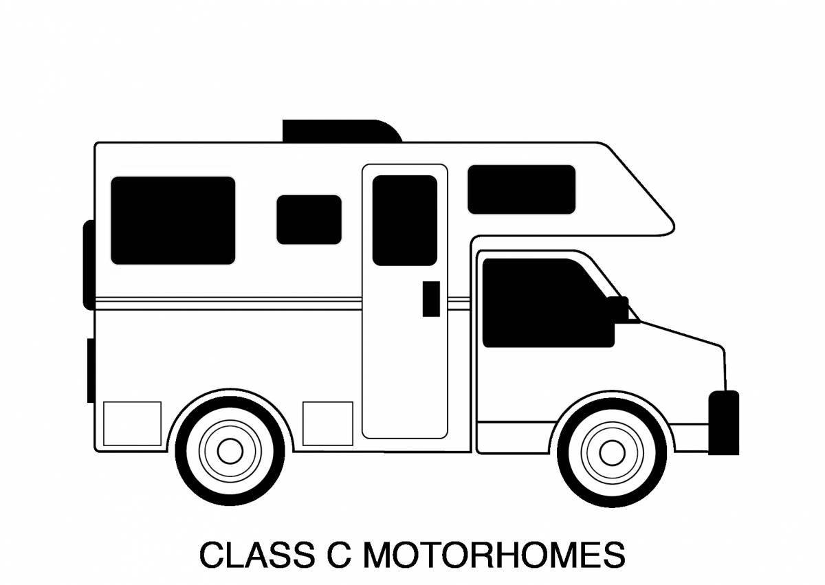 Раскраска «великолепный дом на колесах»