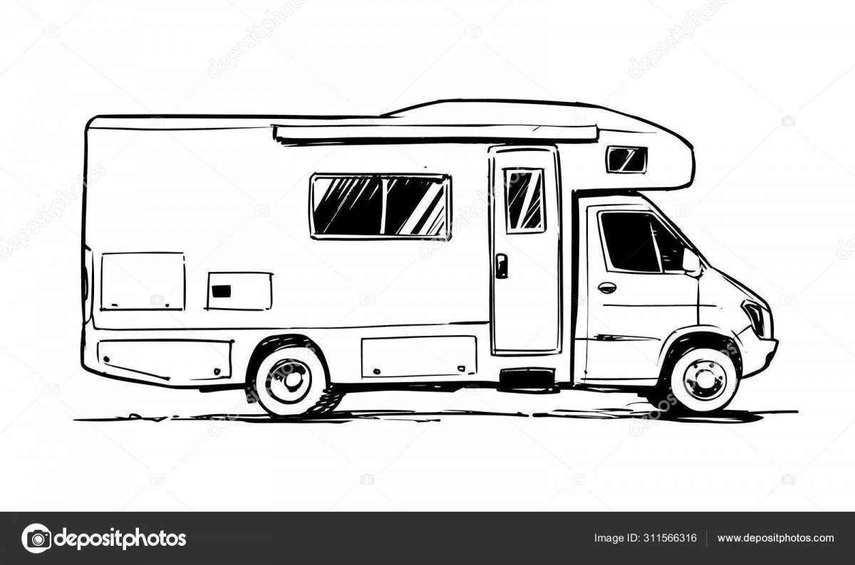 Awesome motorhome coloring page