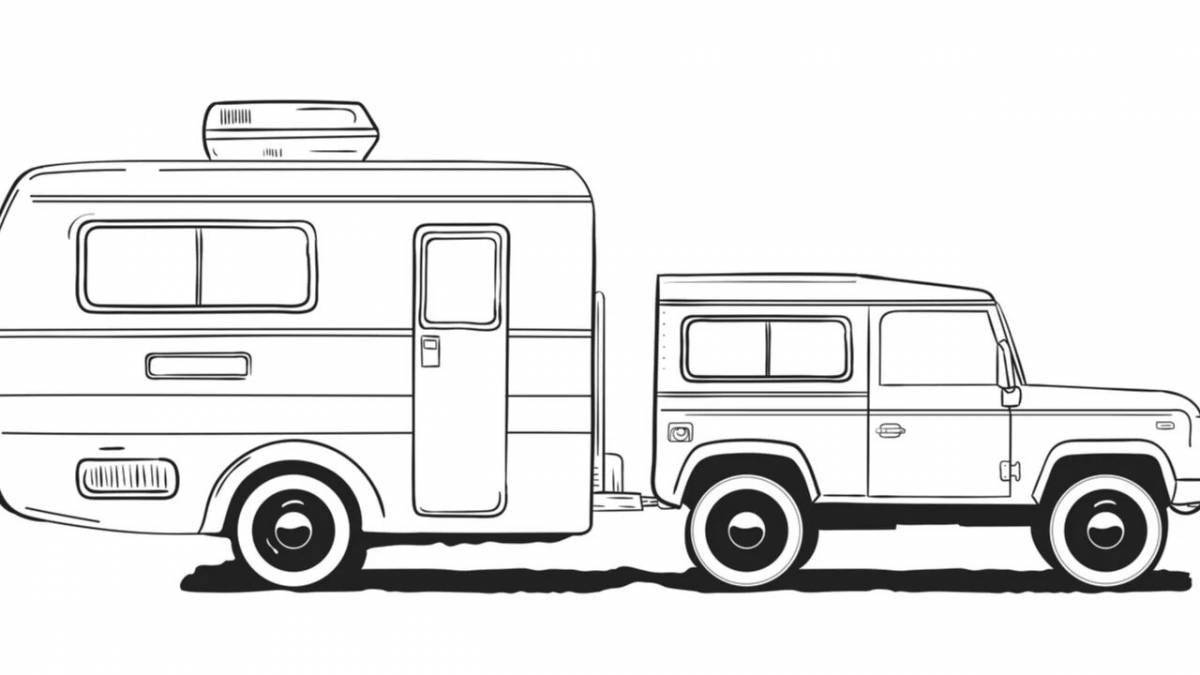 Sweet motorhome coloring page