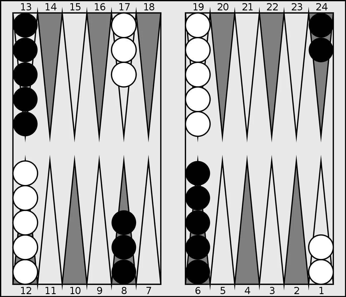 Colorful backgammon coloring page