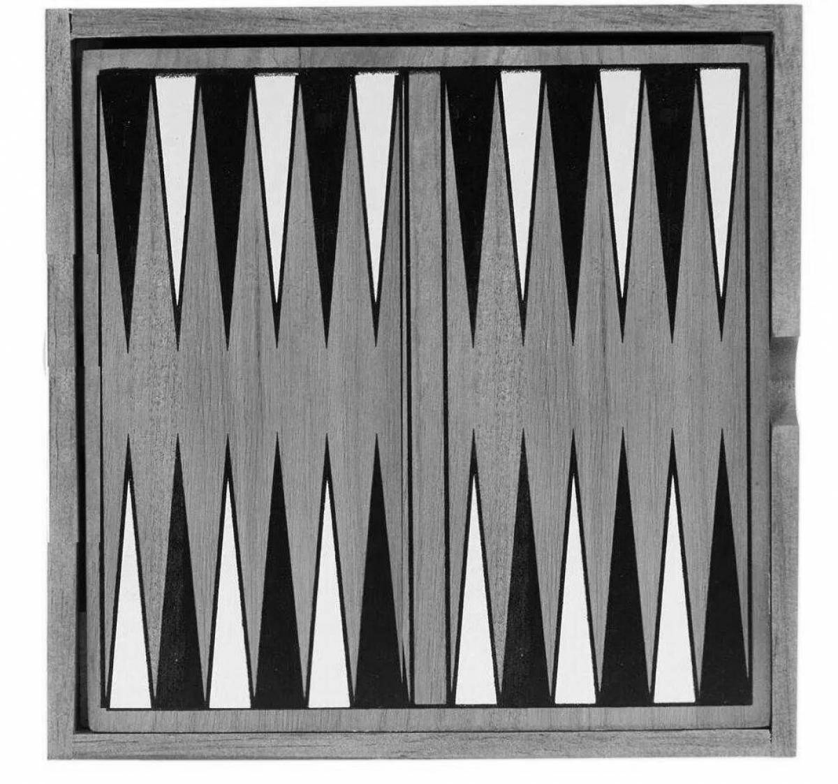 Coloring game joyful backgammon