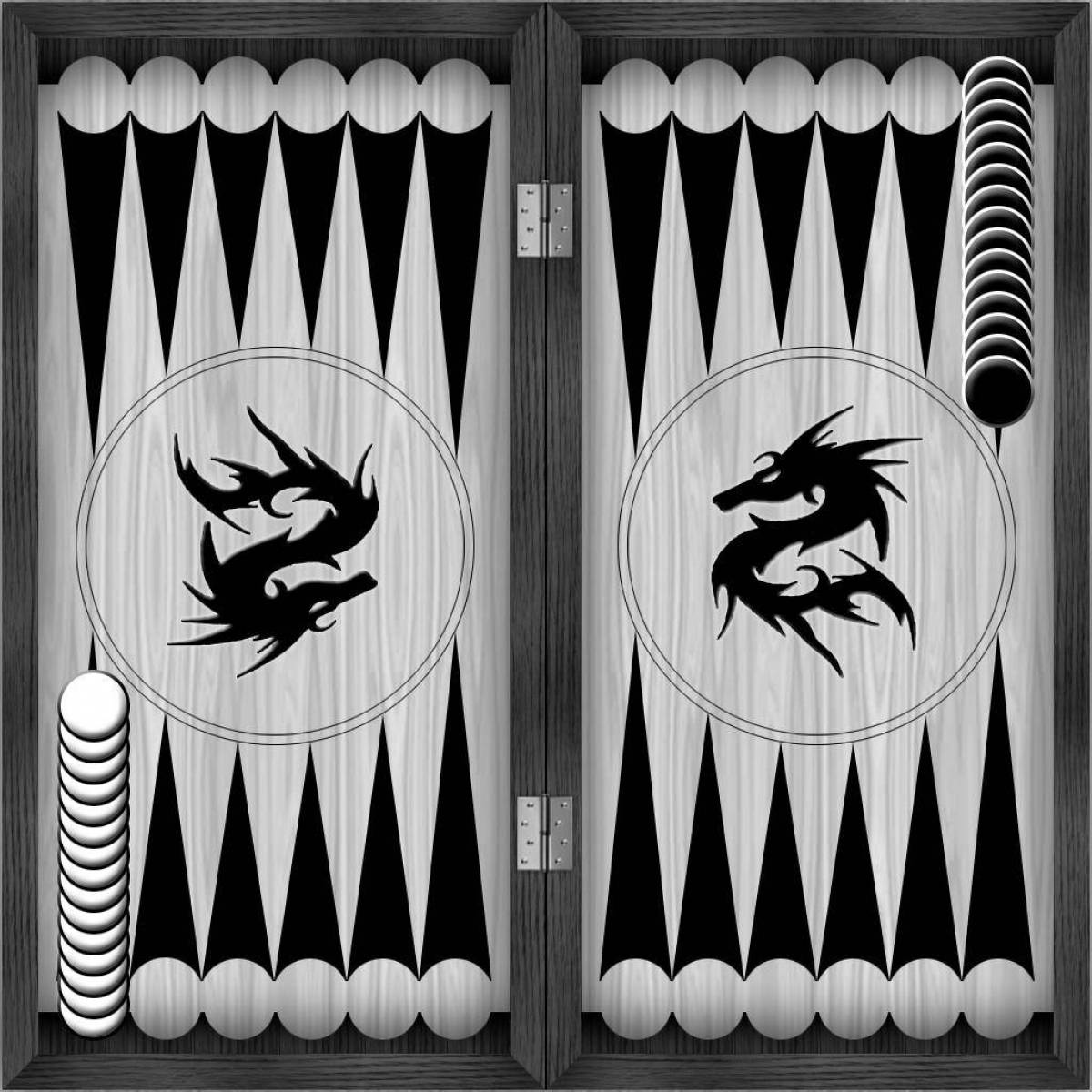 Fascinating backgammon coloring