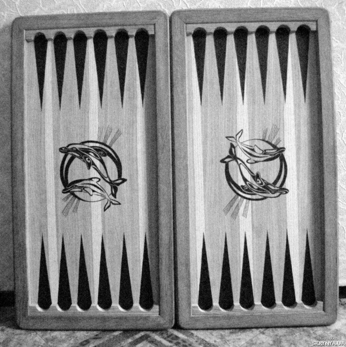 Awesome backgammon coloring pages