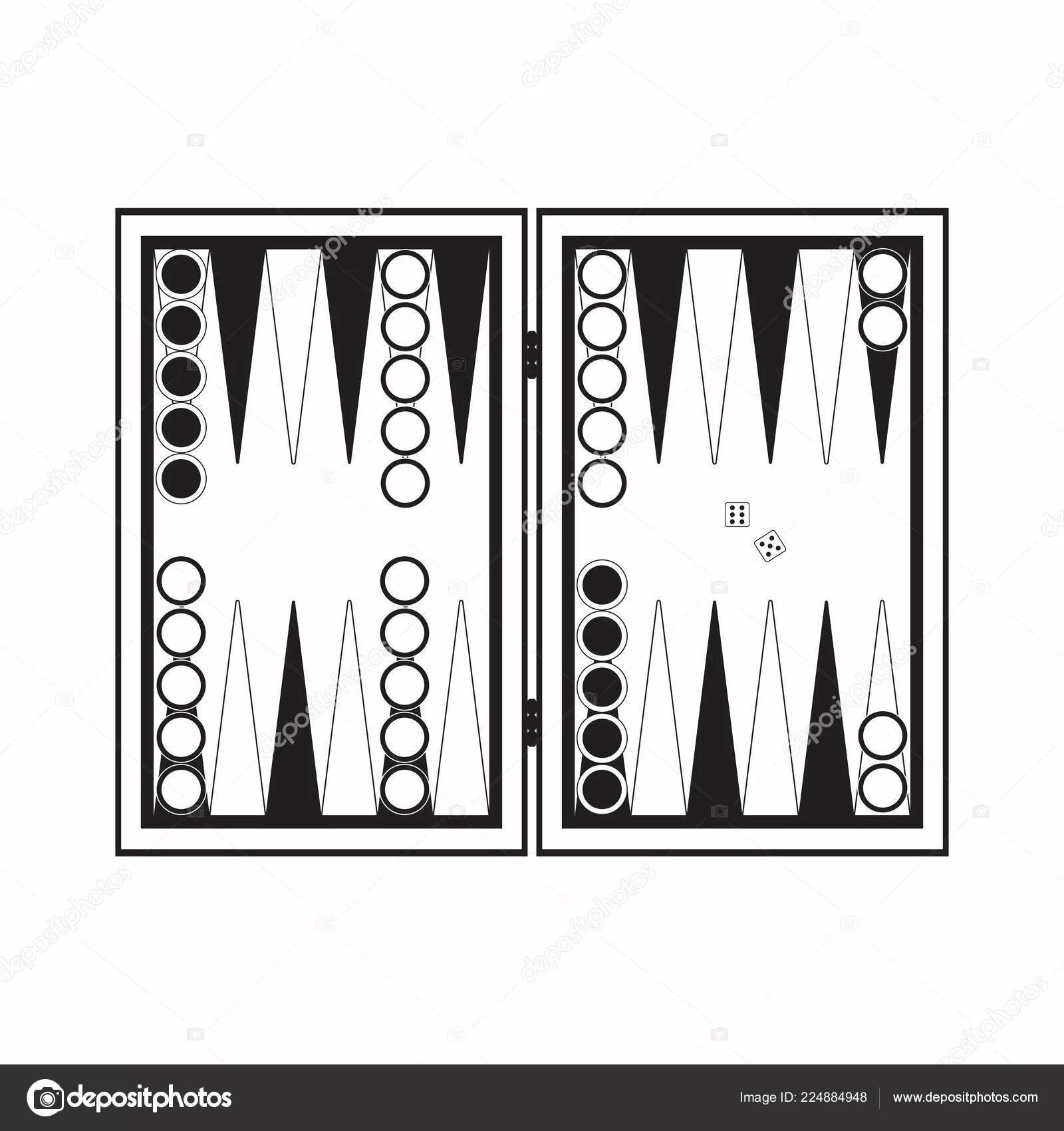 Amazing backgammon coloring page