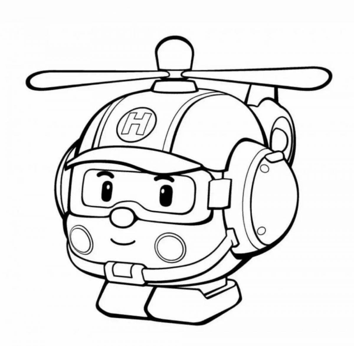 Cute auto patrol coloring page