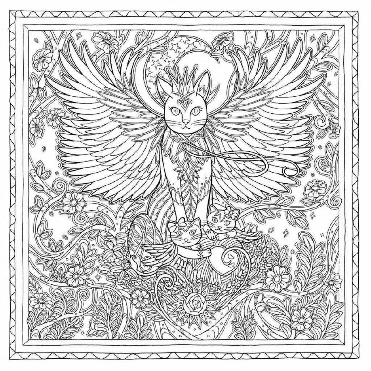 Mystical hypnotic coloring book