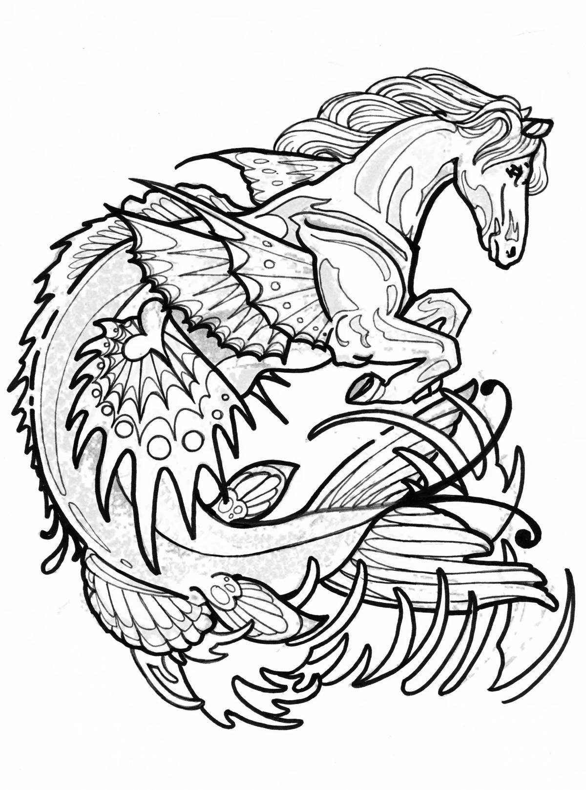 Mystical glorious coloring book