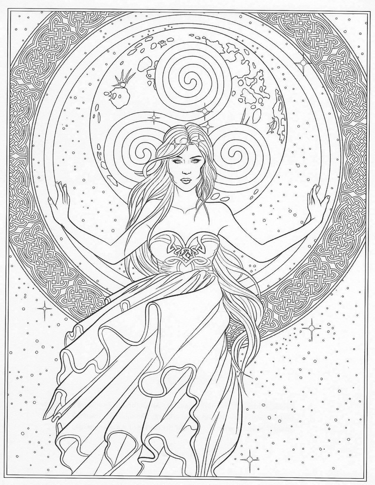 Mystical exquisite coloring book