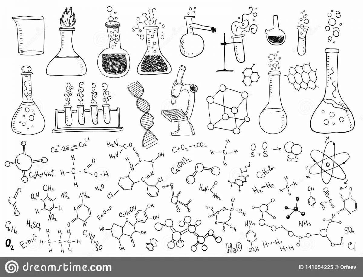 Creative chemical coloring book