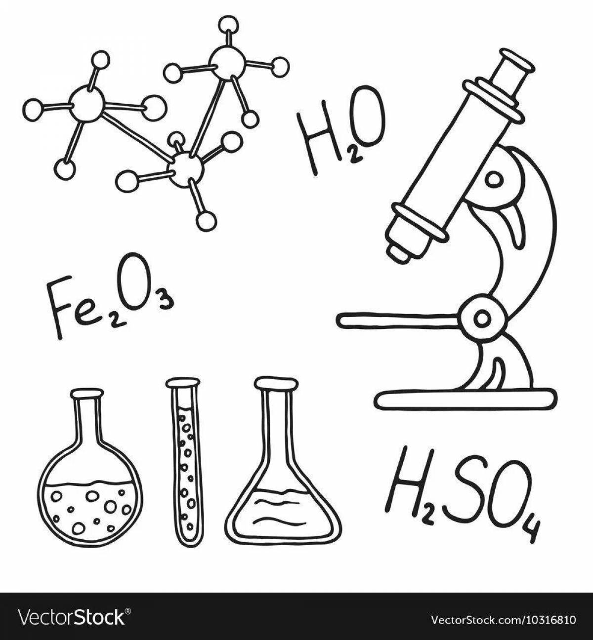 Color-luminous chemical coloring page