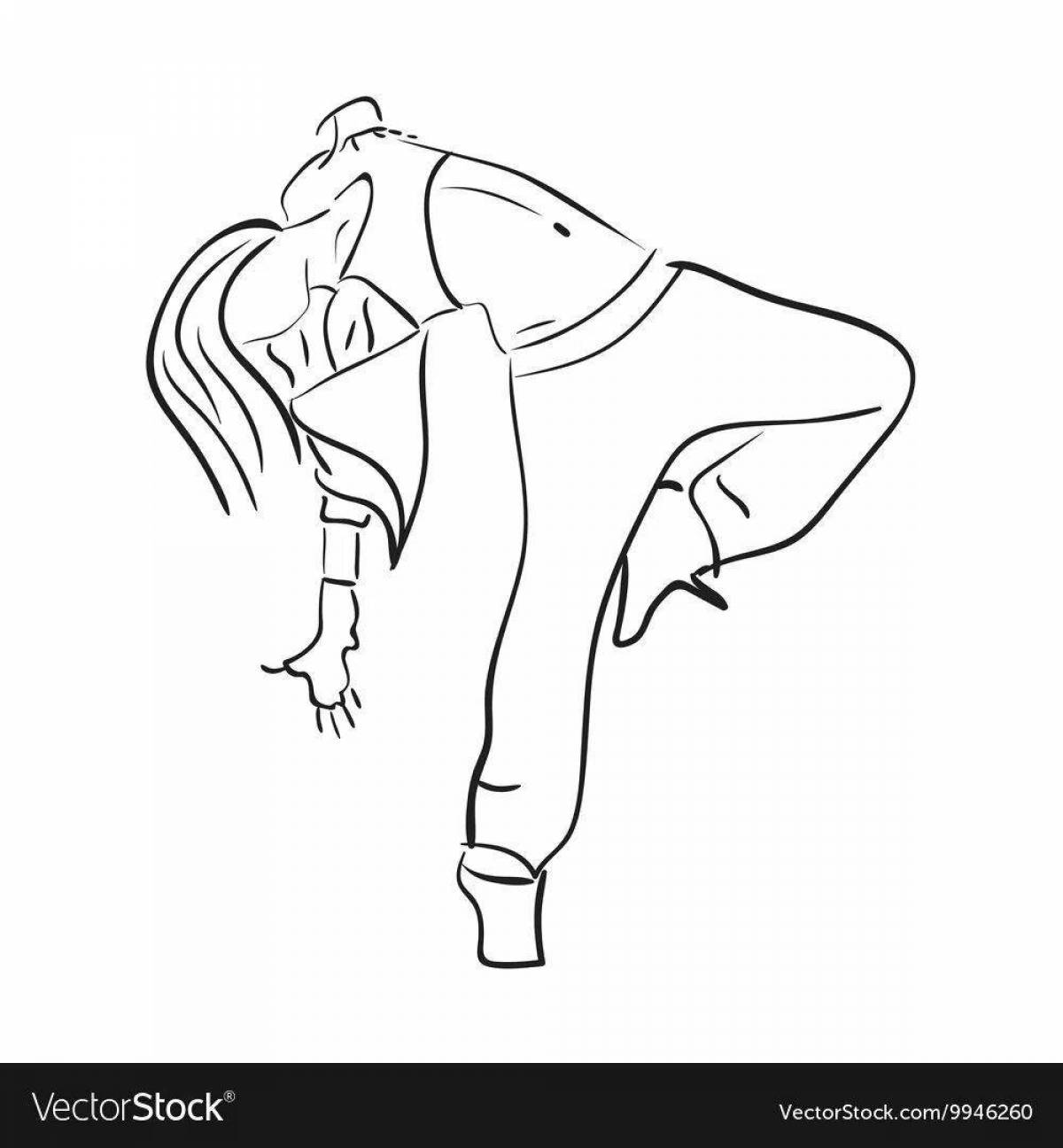 Coloring page sports dancer