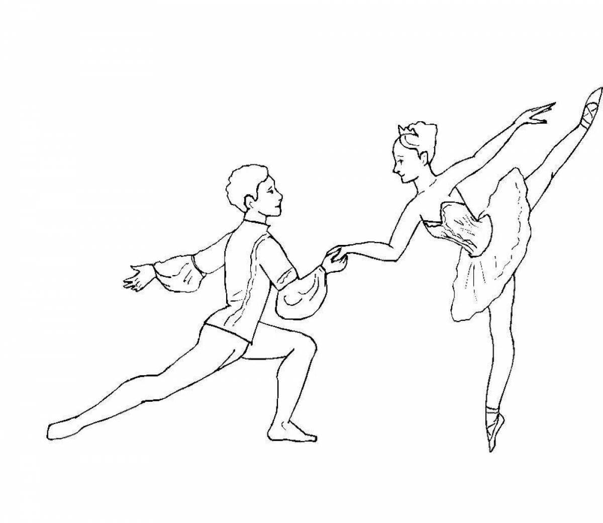 Coloring page stylish dancer
