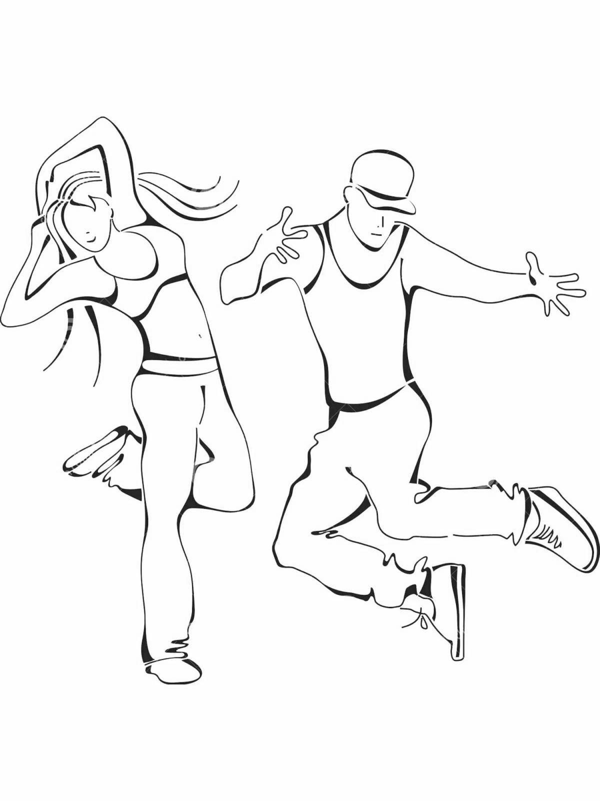 Charming dancer coloring book