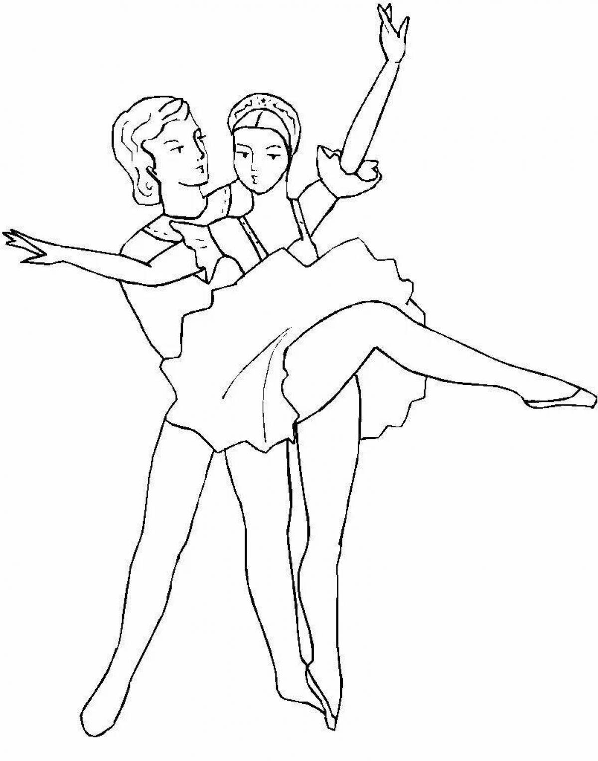Coloring page funny dancer