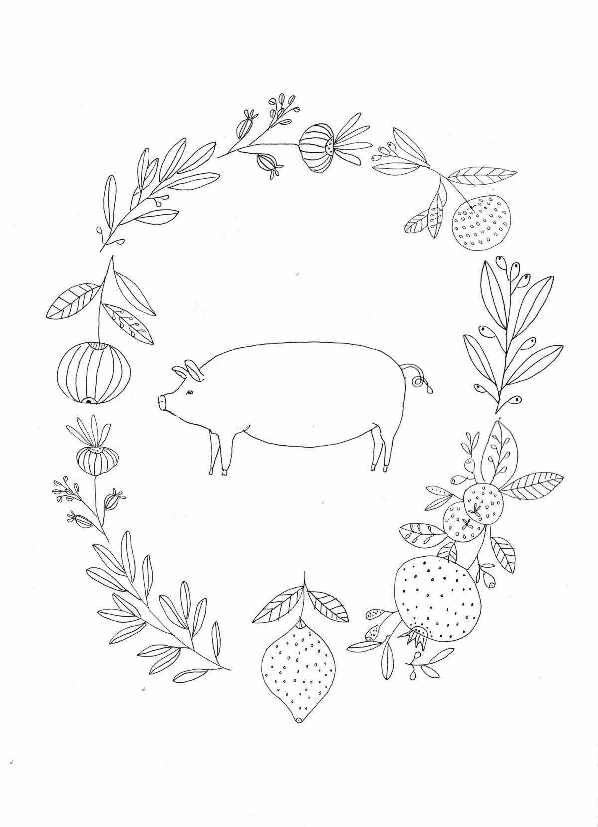 Glorious botany coloring page