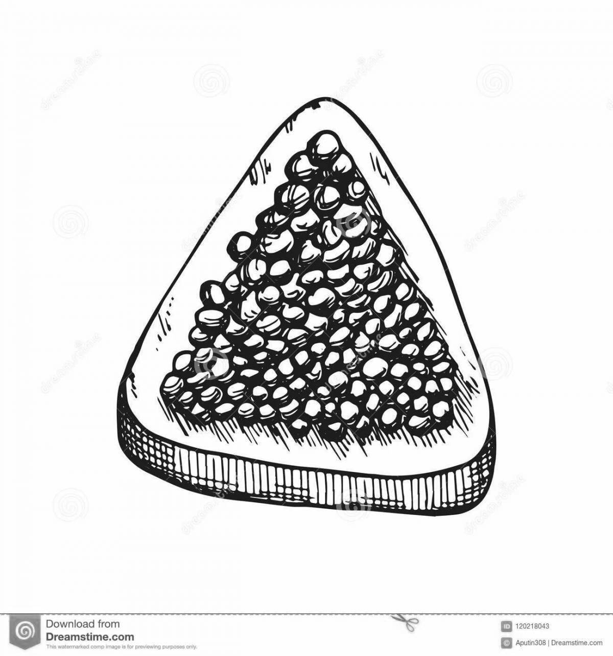 Caviar coloring page