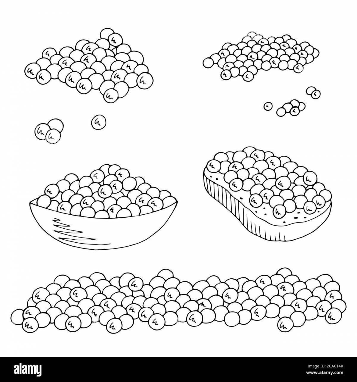 Delightful caviar coloring page