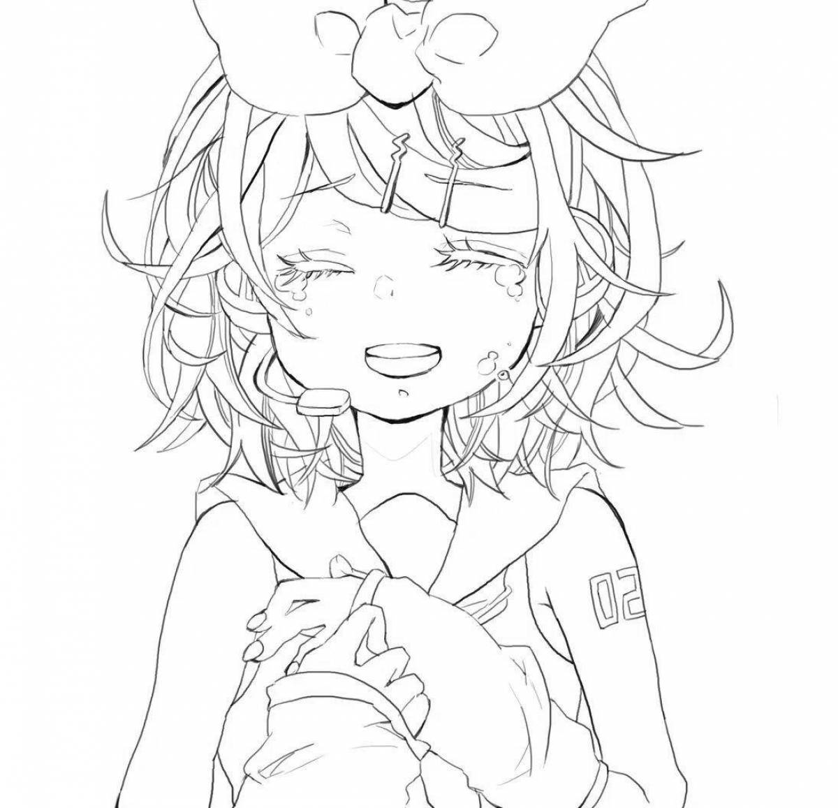 Charming vocaloid coloring page