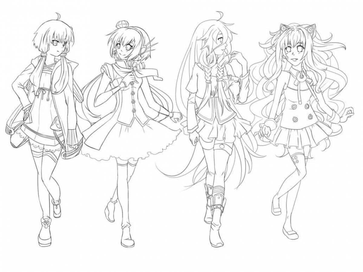 Vocaloid dynamic coloring page