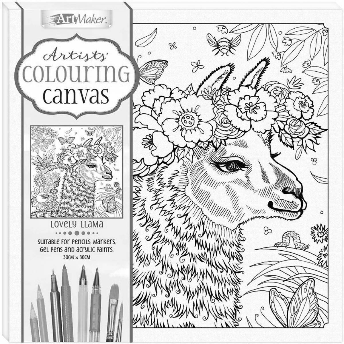 Colorful canvas coloring page