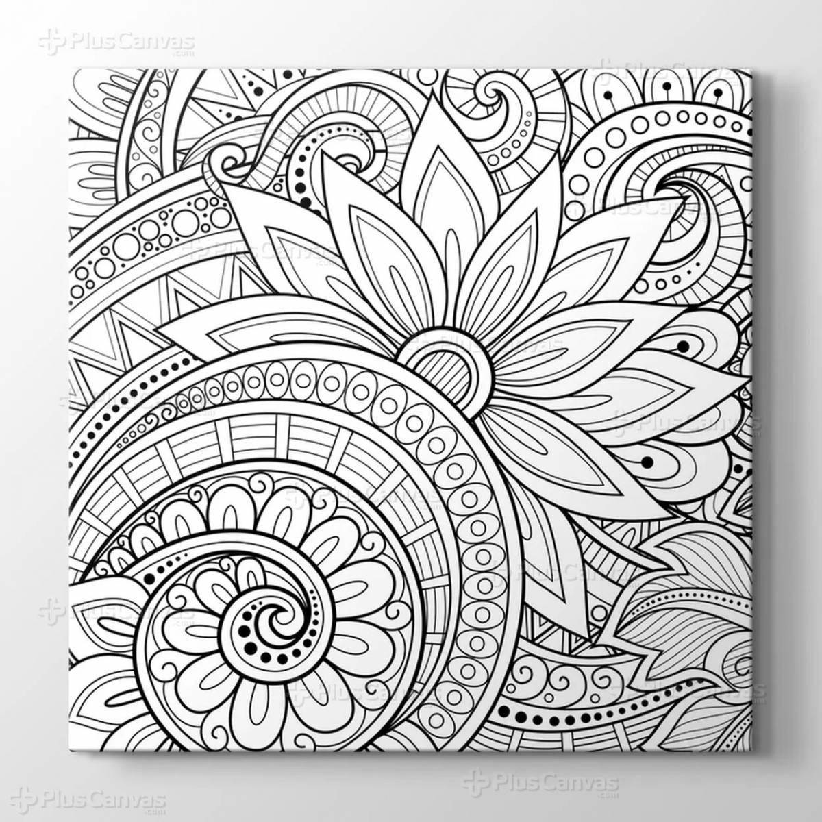 Glowing canvas coloring book