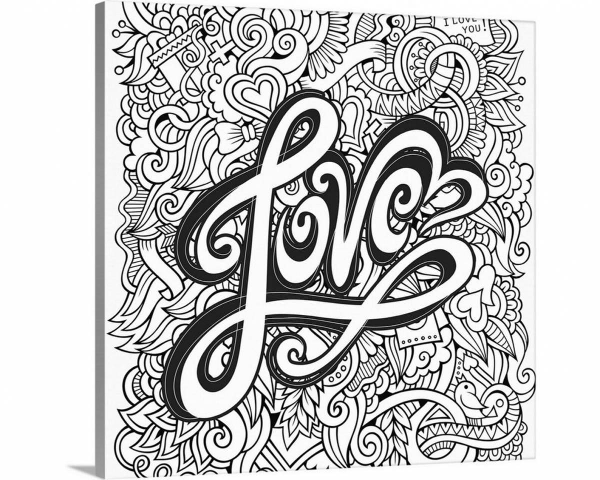 Shining canvas coloring page
