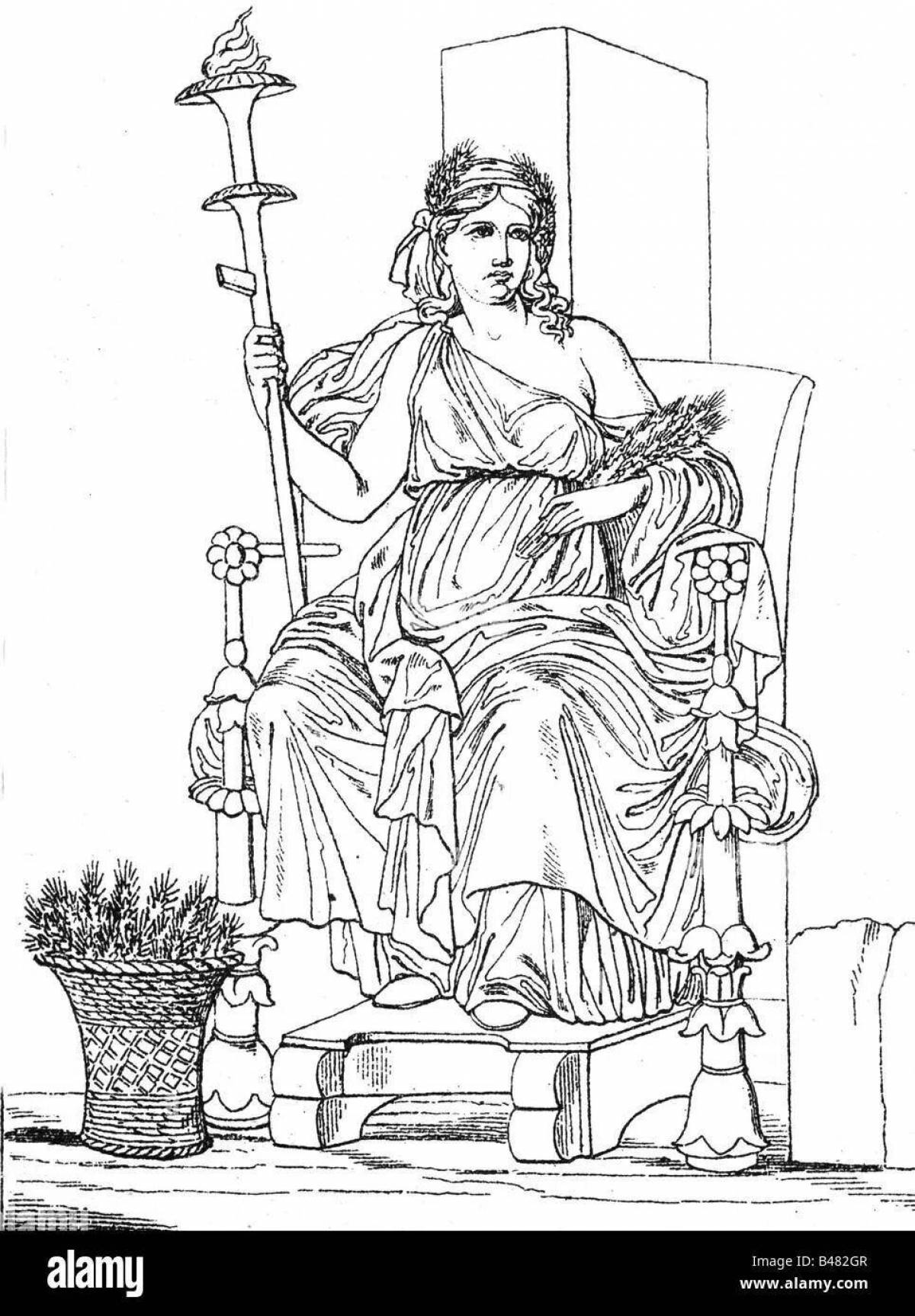 Crazy Demeter coloring page