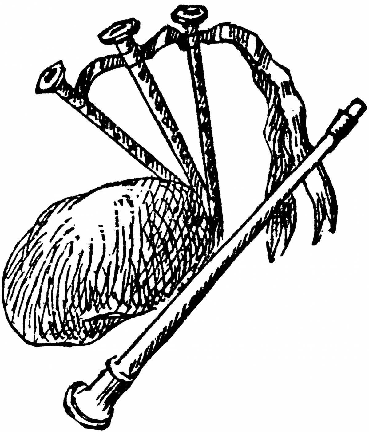 Charming bagpipe coloring book
