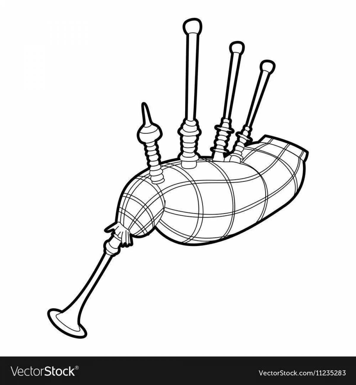Exciting bagpipe coloring