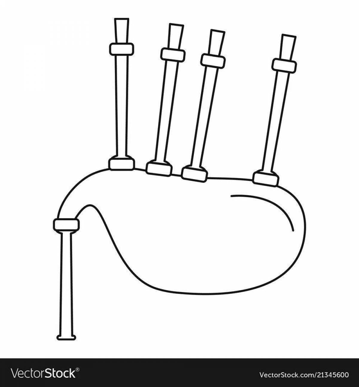 Coloring clockwork bagpipes