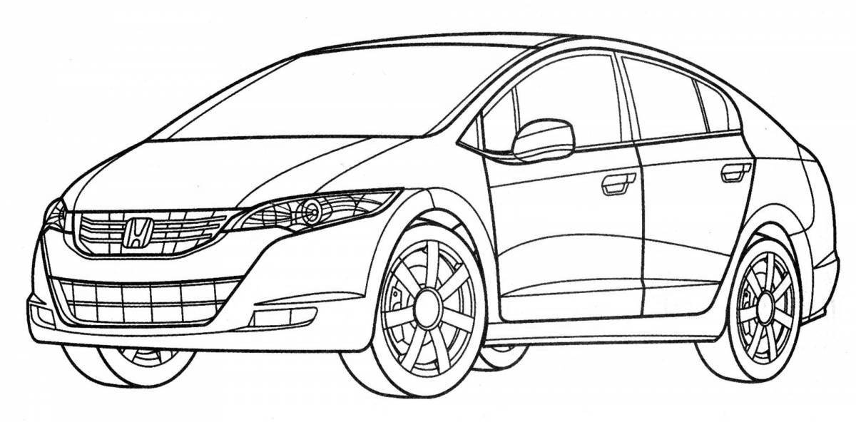 Colorful acura coloring page