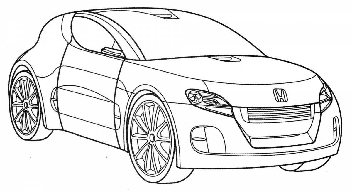 Joyful acura coloring page