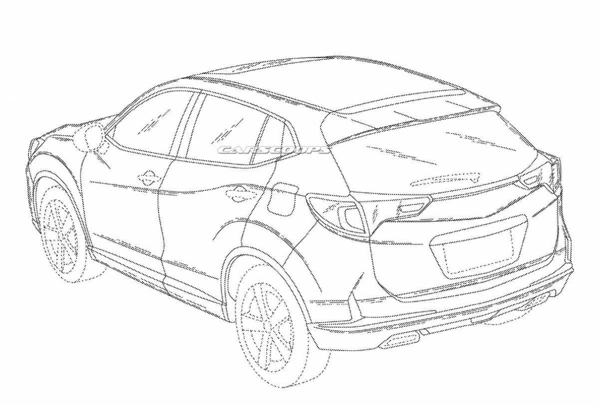 Acura playful coloring page