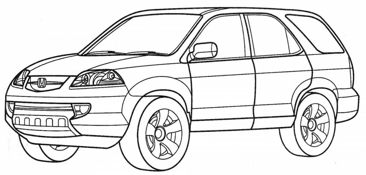 Beautiful acura coloring page