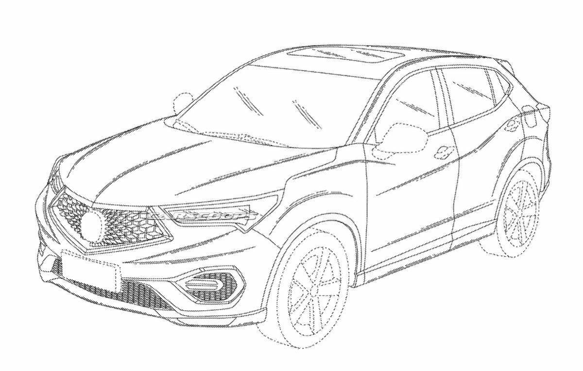 Acura dazzling coloring page
