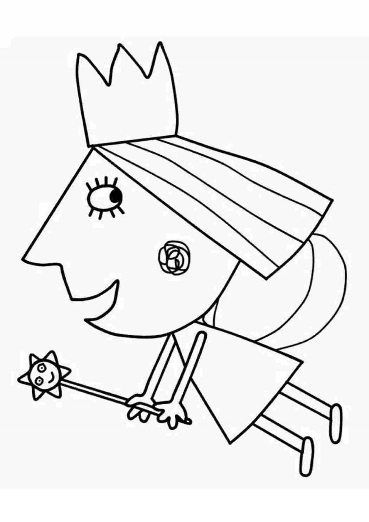 Benny's playful coloring page