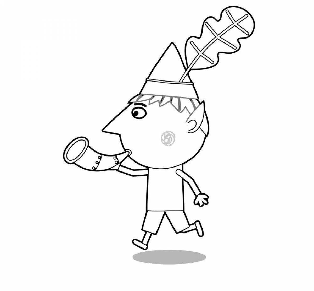 Magic benny coloring page