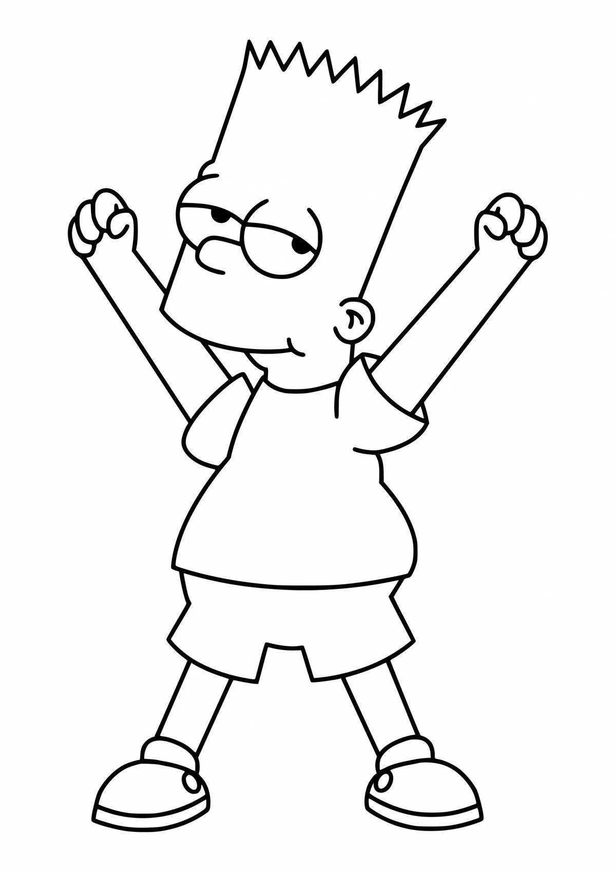 Photo Simson cute coloring book