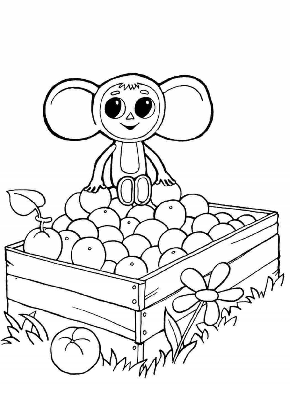 Cheerful cheburashka in x