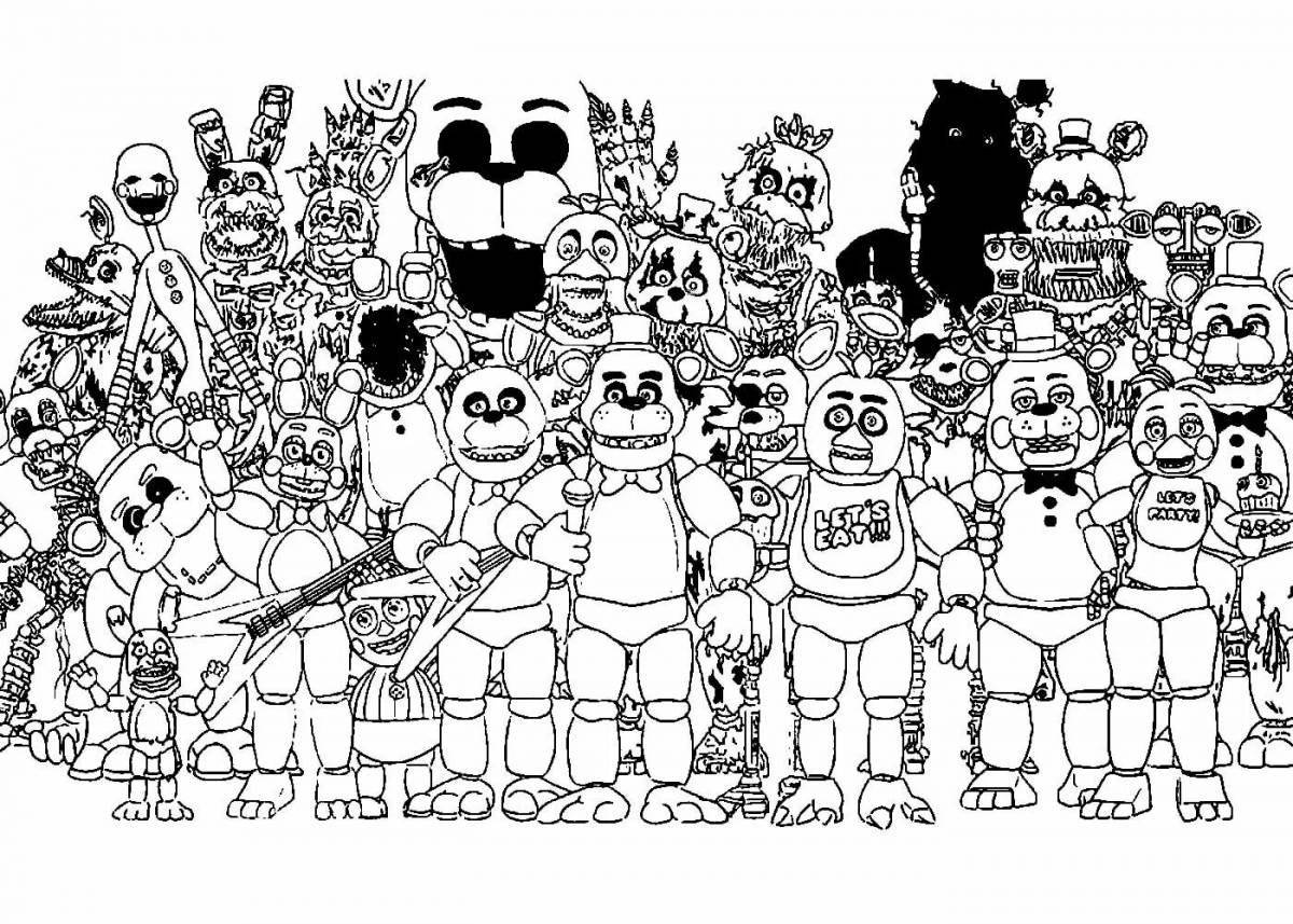 Dazzling coloring of all animatronics