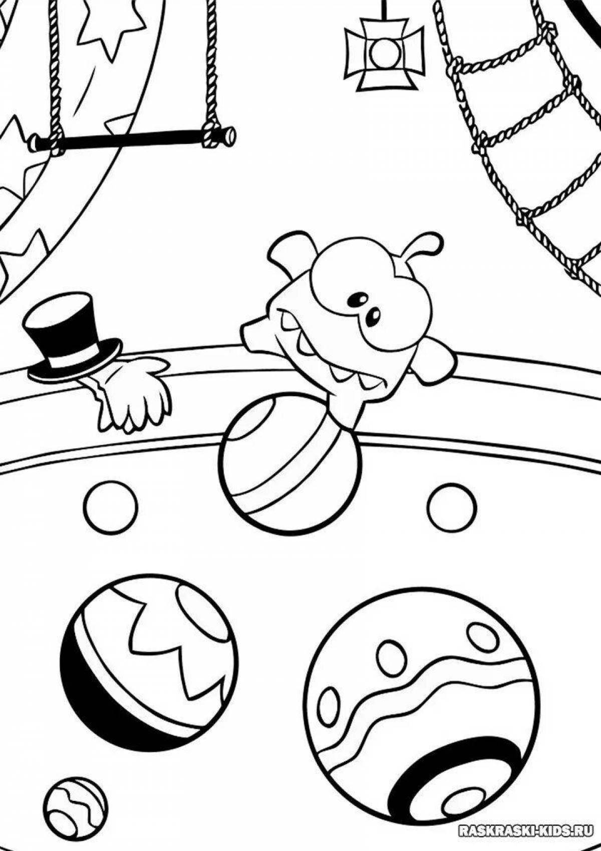 Playful yum yum coloring page