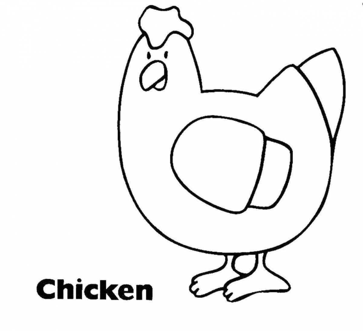 Living chicken ghana coloring book