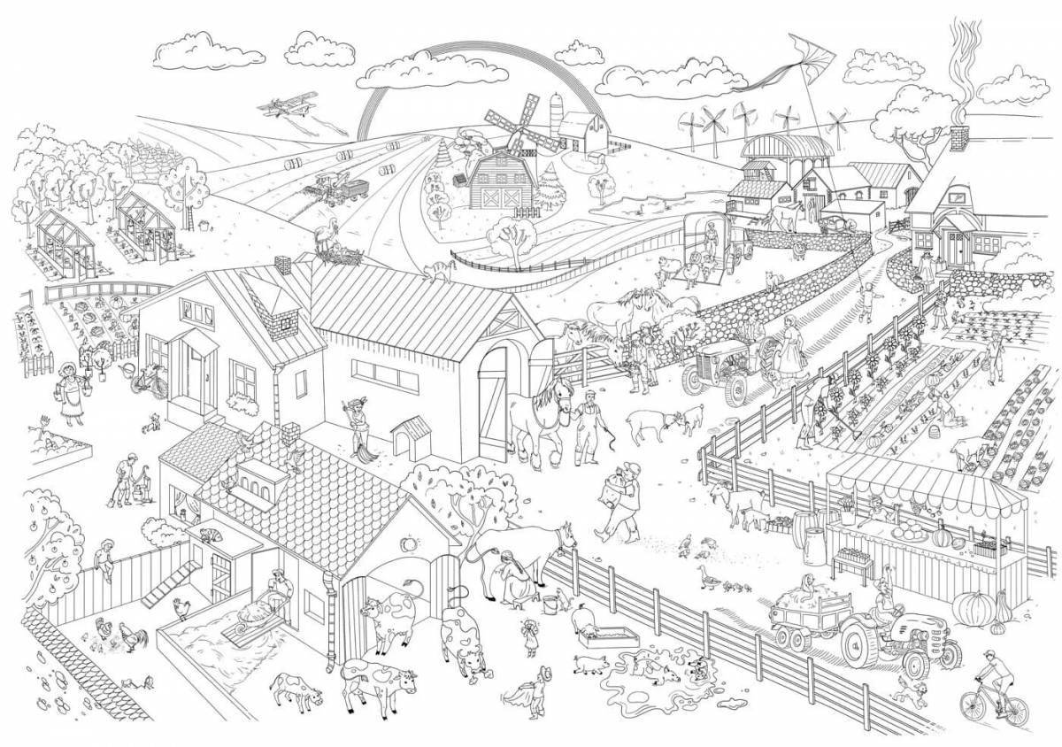 Tempting coloring book in large format