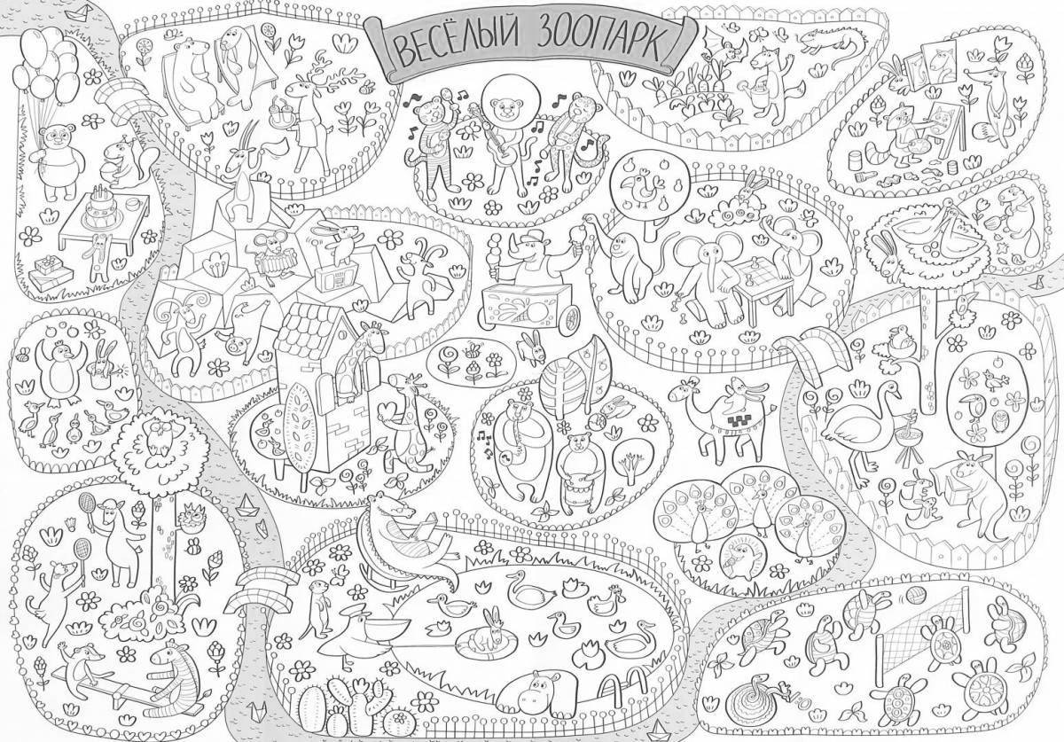 Large format creative coloring book