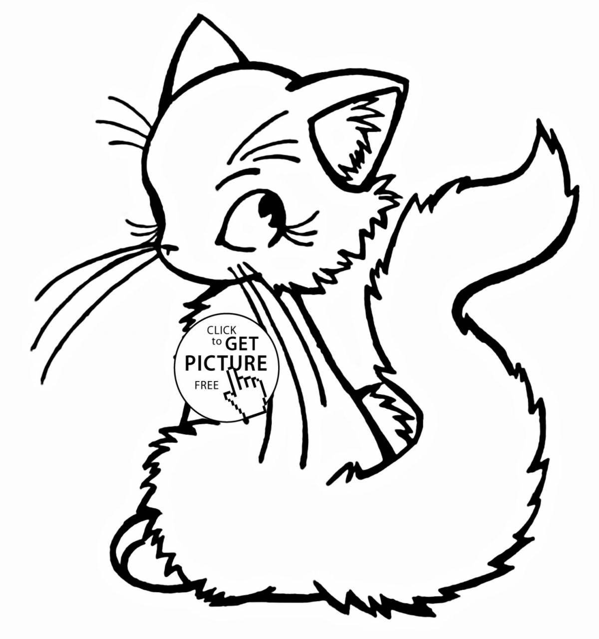 Крошечная раскраска котенок хаски