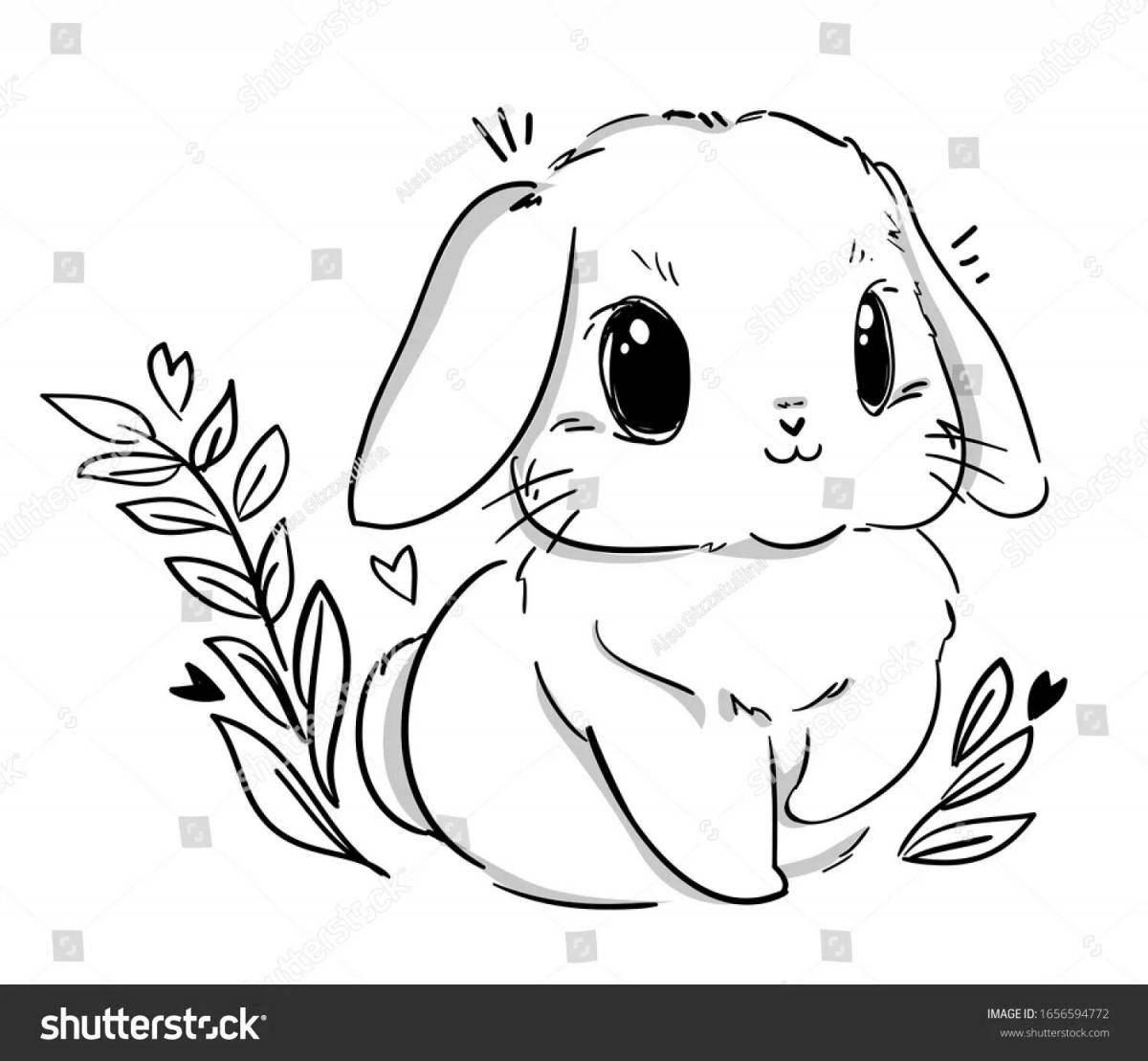 Порхающие раскраски маленькие кролики