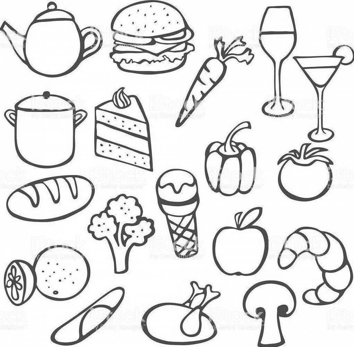 Sweet light food coloring page