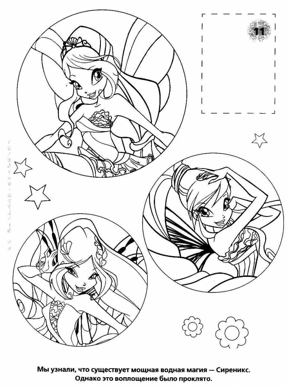 Coloring majestic winx space