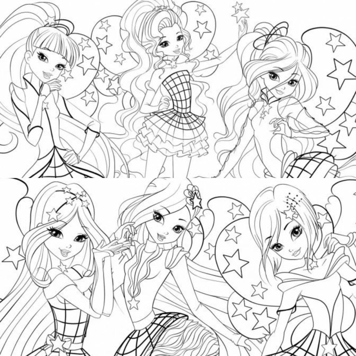 Winx generous space coloring book