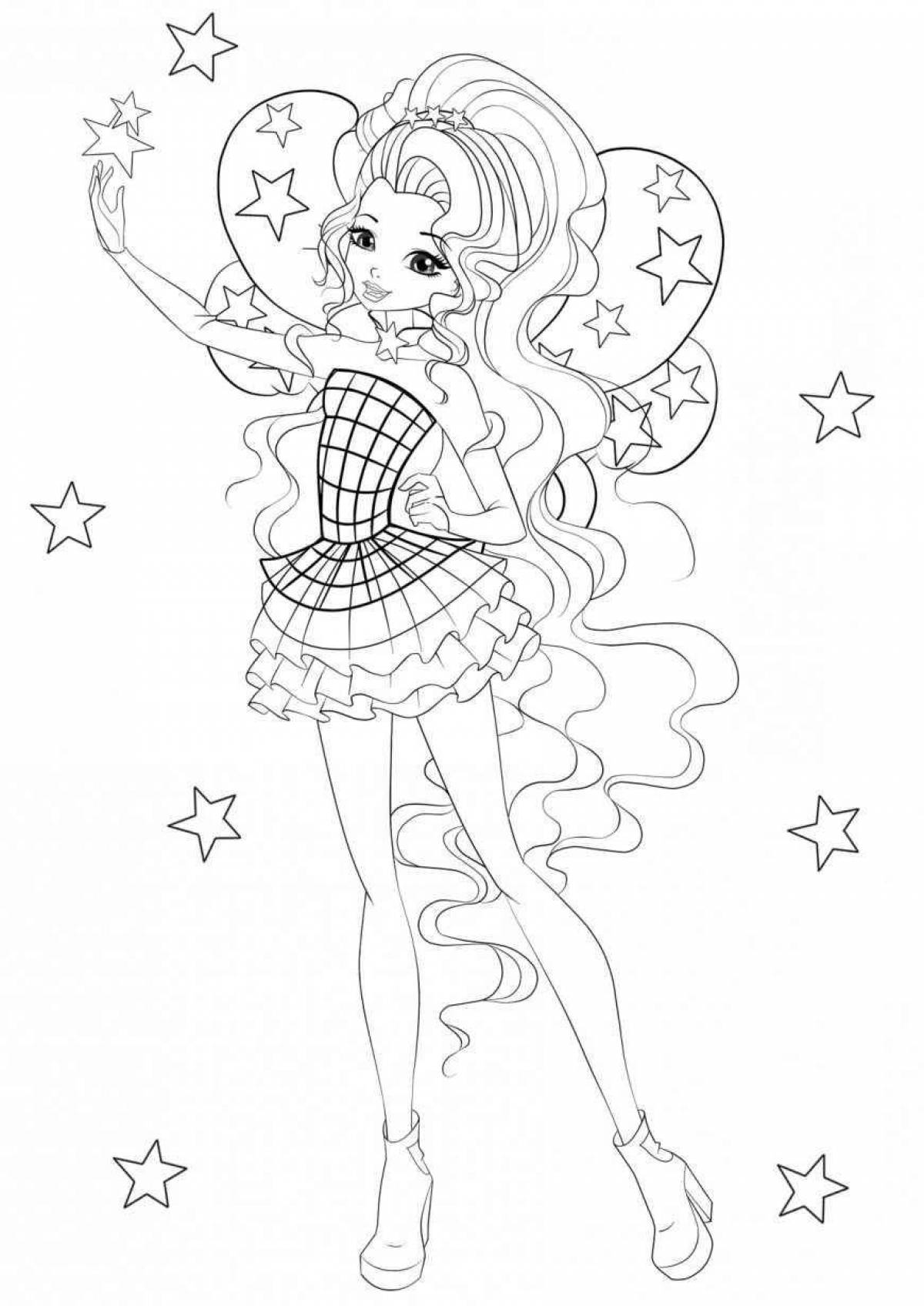 Mystic winx space coloring book